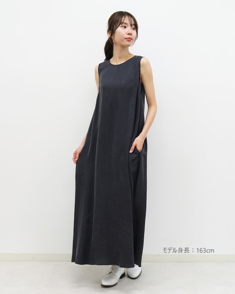 ［LE GLAZIK］ノースリーブキュプラワンピース