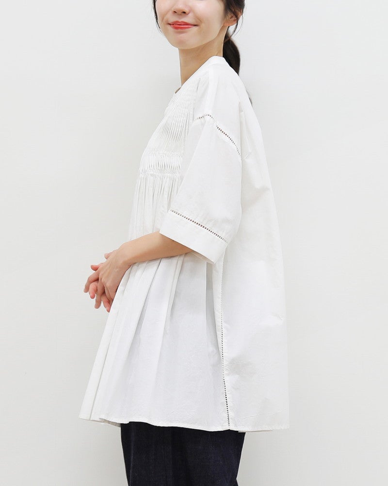［INDIA INDUSTRY］コットンポプリンブラウス