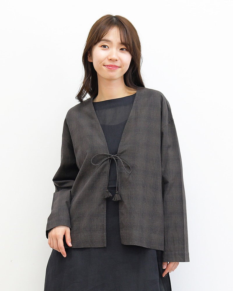 10％OFF】［INDIA INDUSTRY］コットンチェックブラウス／インディア