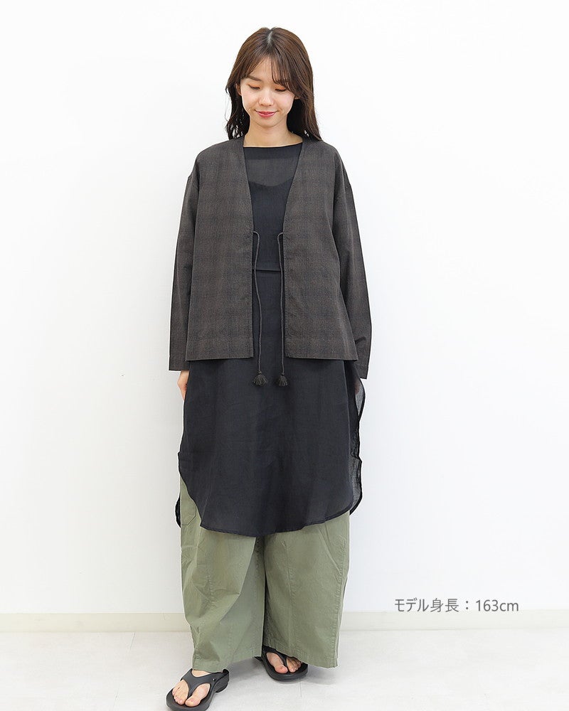 ［INDIA INDUSTRY］コットンチェックブラウス