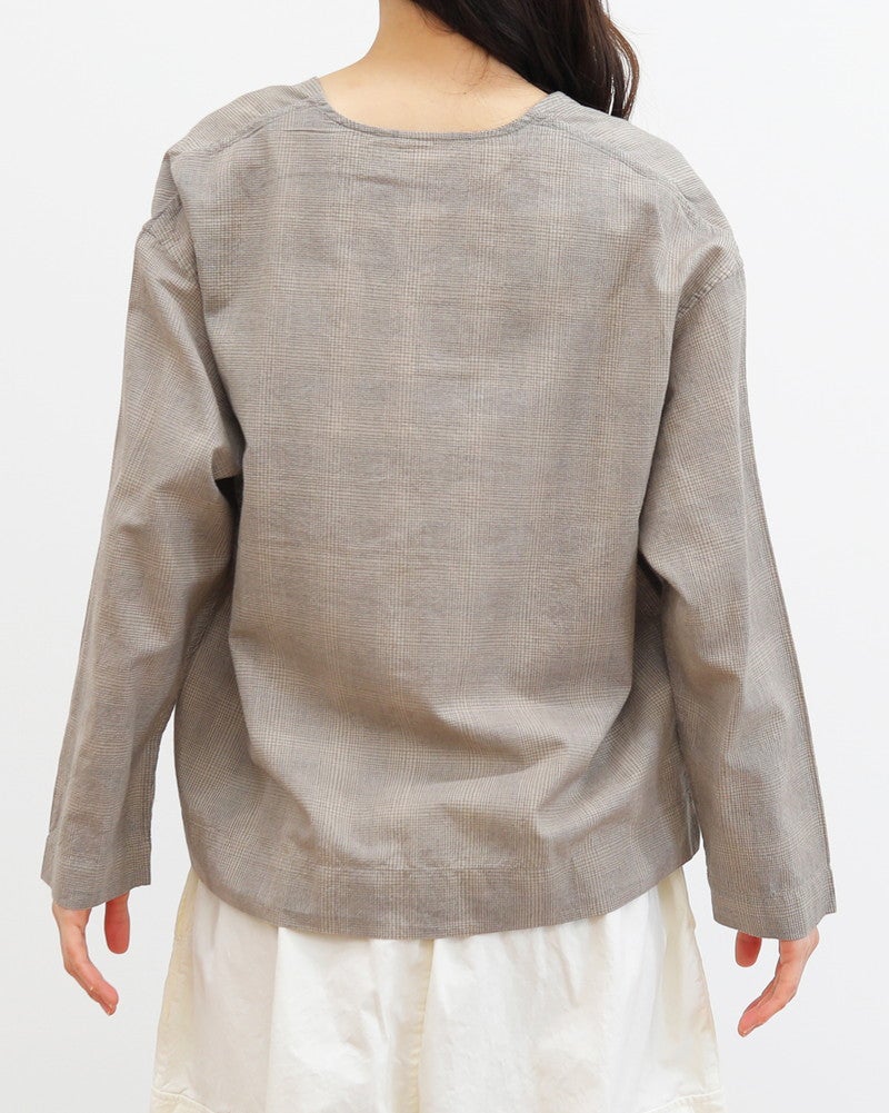 ［INDIA INDUSTRY］コットンチェックブラウス