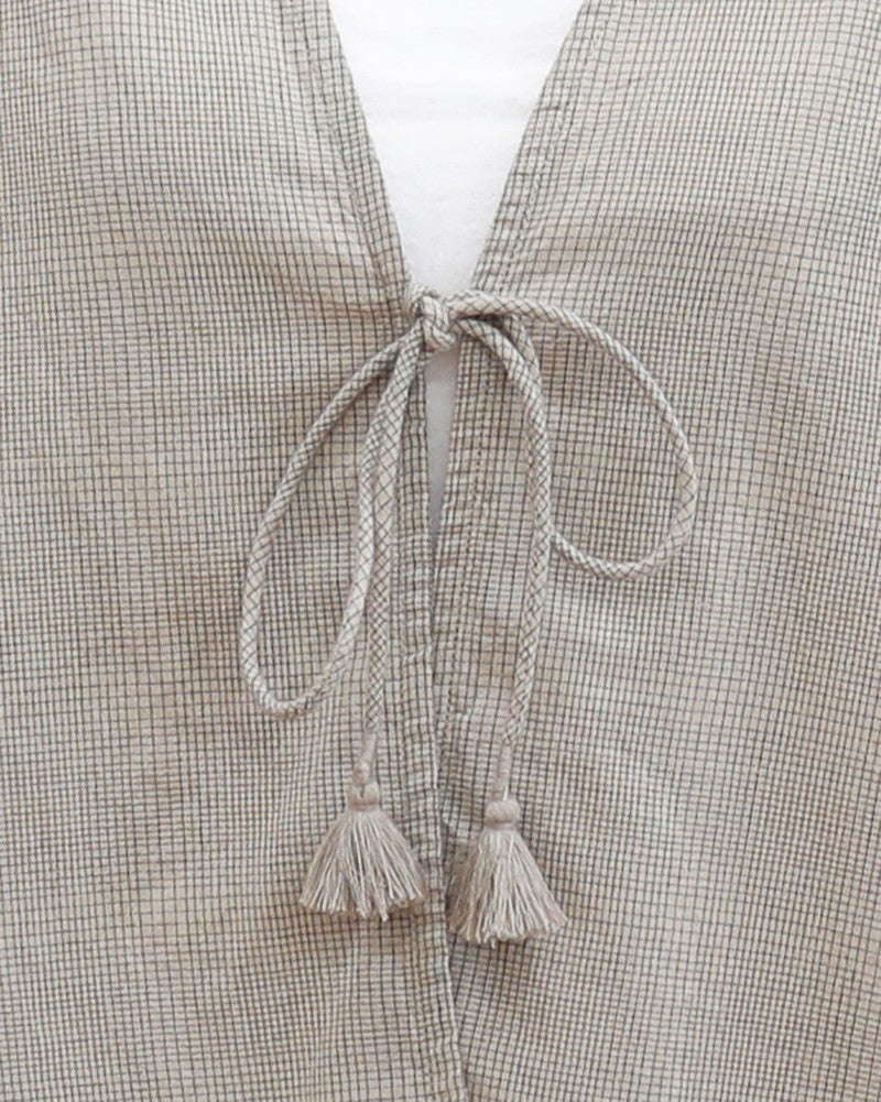 ［INDIA INDUSTRY］コットンチェックブラウス