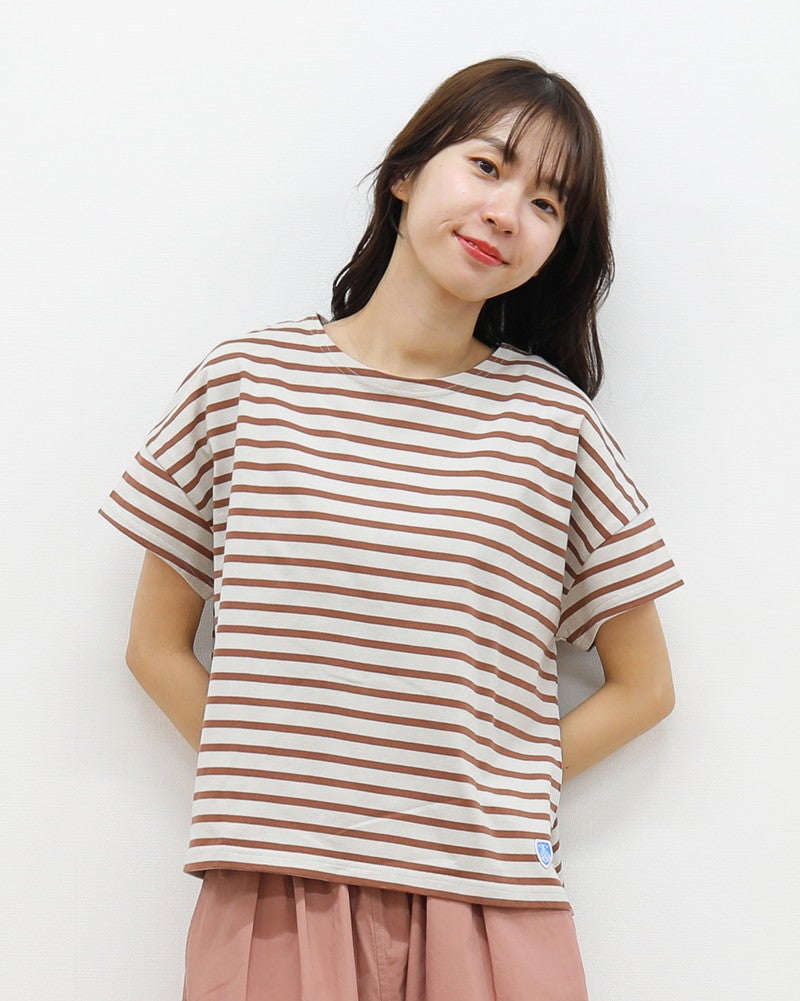 ［ORCIVAL］ボーダー半袖ワイドTシャツ