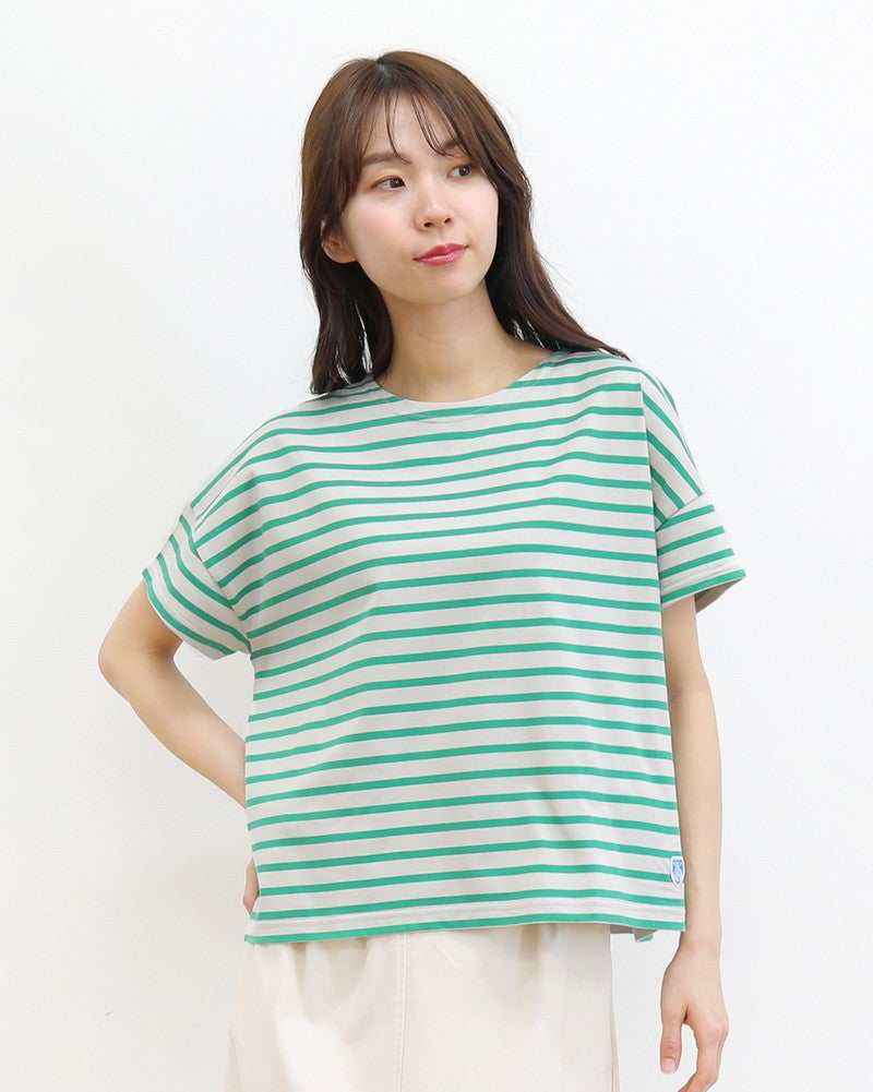 ［ORCIVAL］ボーダー半袖ワイドTシャツ