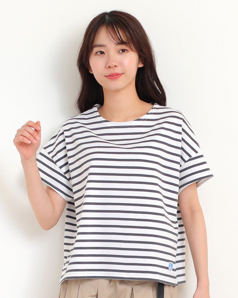［ORCIVAL］ボーダー半袖ワイドTシャツ