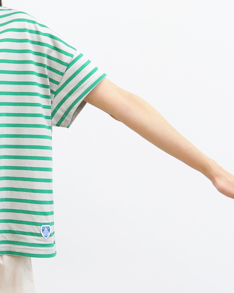 ［ORCIVAL］ボーダー半袖ワイドTシャツ
