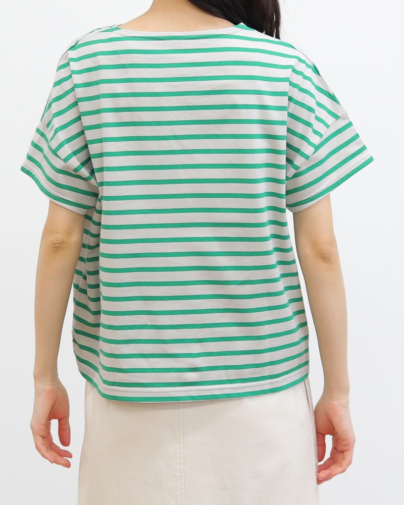 オーシバル　ボーダー ORCIVAL（オーシバル） tシャツ ボートネック 5分袖ボーダーカットソー
