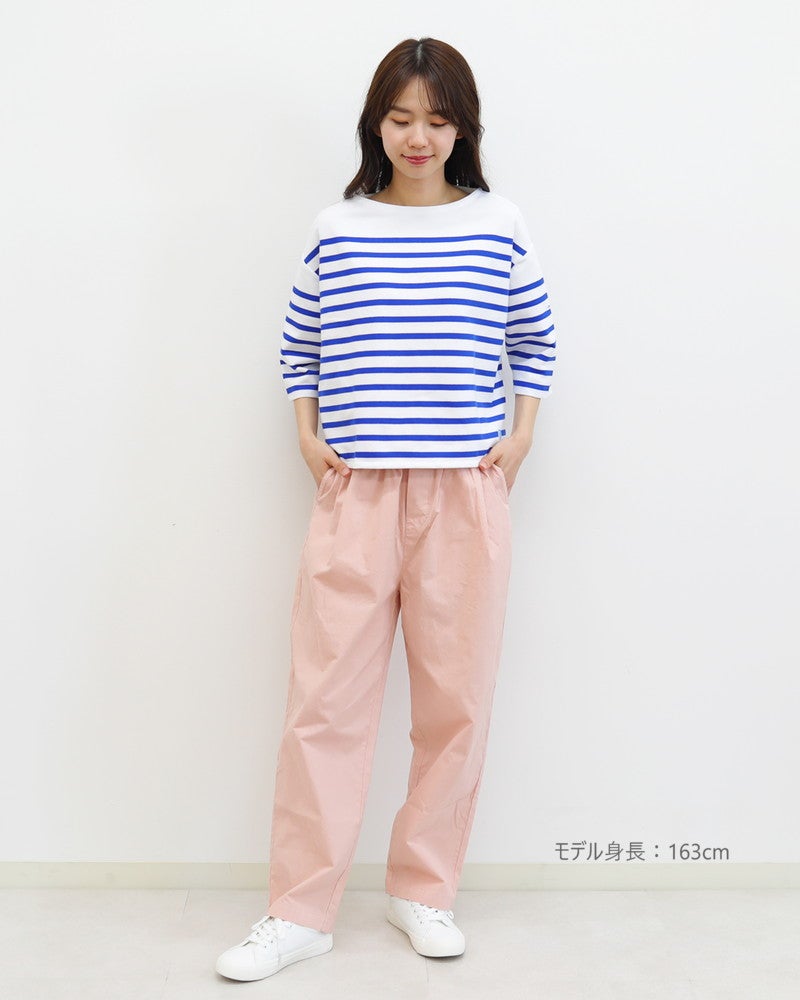 ［ORCIVAL］RACHEL5分袖ボーダープルオーバー