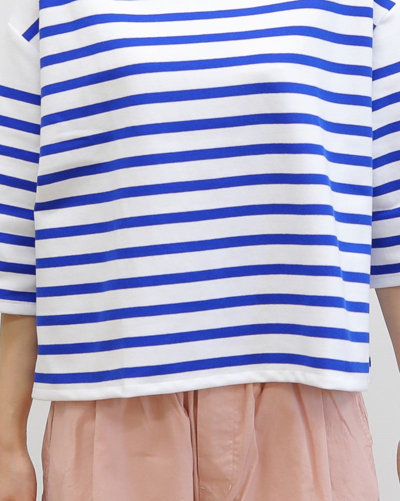 ［ORCIVAL］RACHEL5分袖ボーダープルオーバー