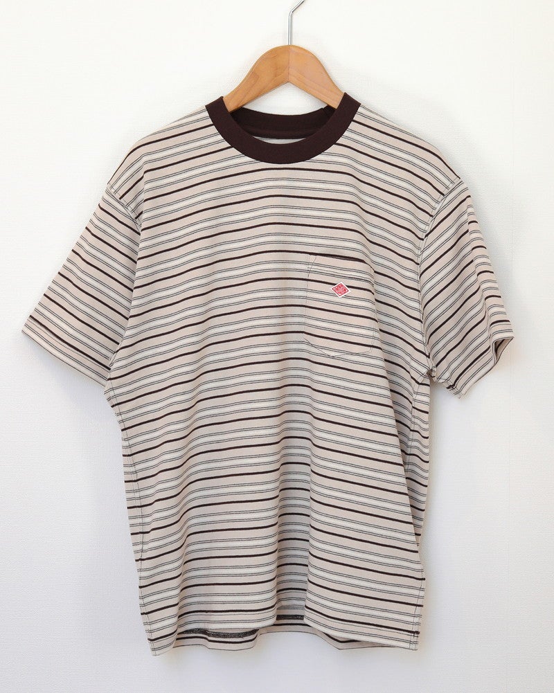 ［DANTON］ポケットTシャツ ストライプ
