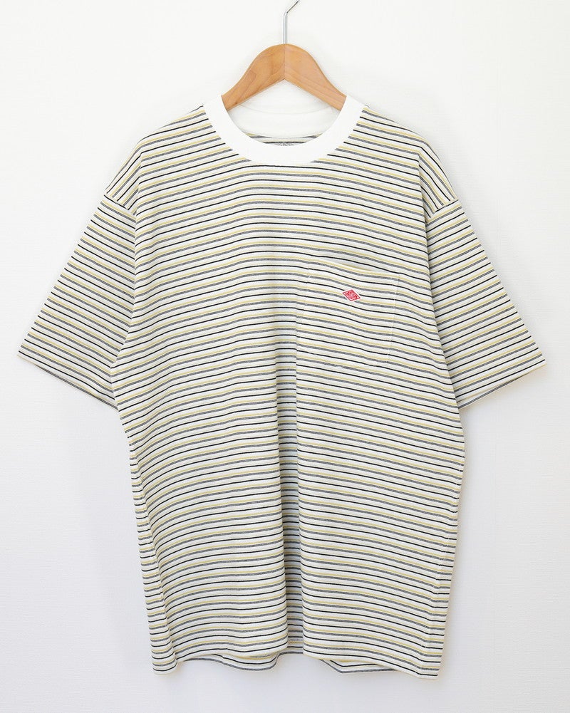 ［DANTON］ポケットTシャツ ストライプ