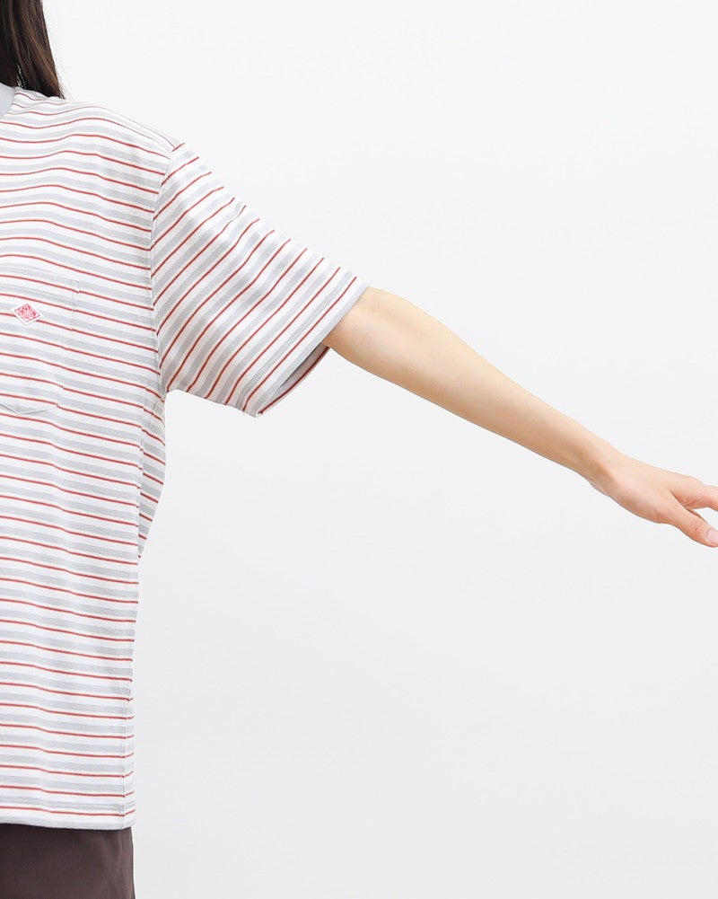 ［DANTON］ポケットTシャツ ストライプ