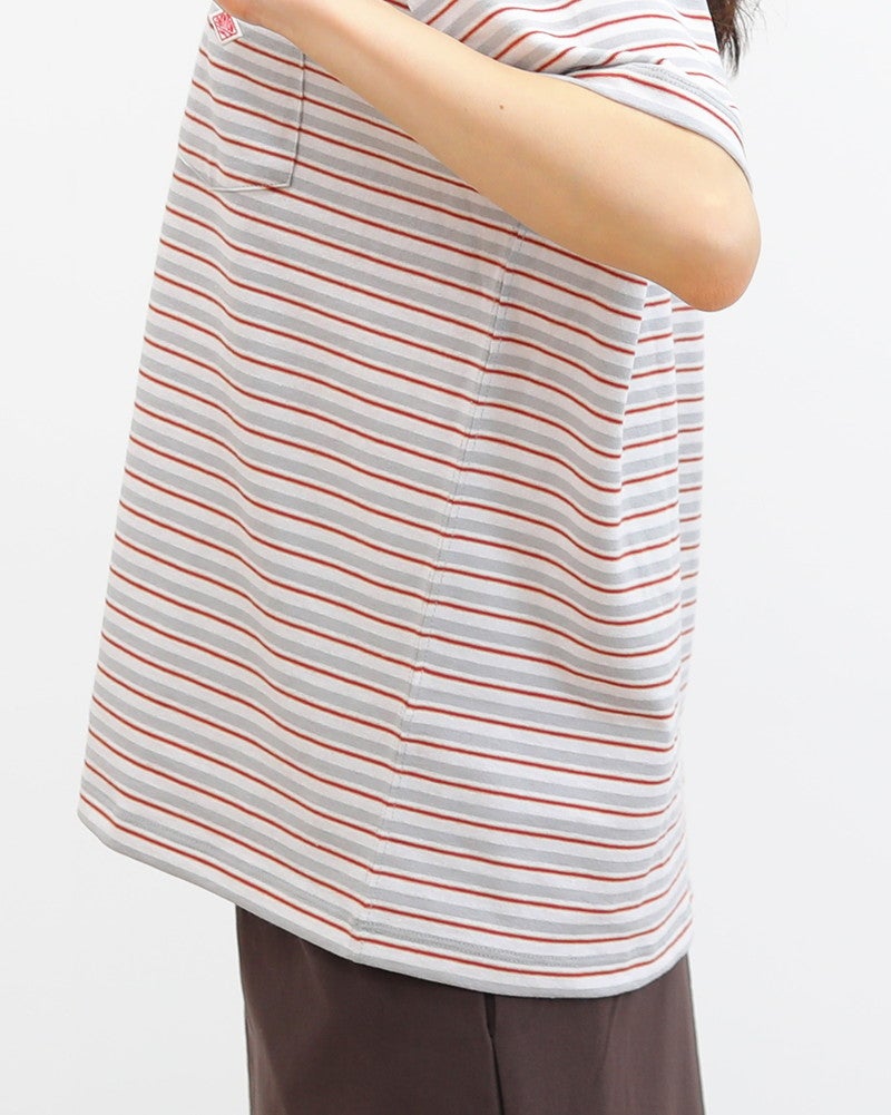 ［DANTON］ポケットTシャツ ストライプ