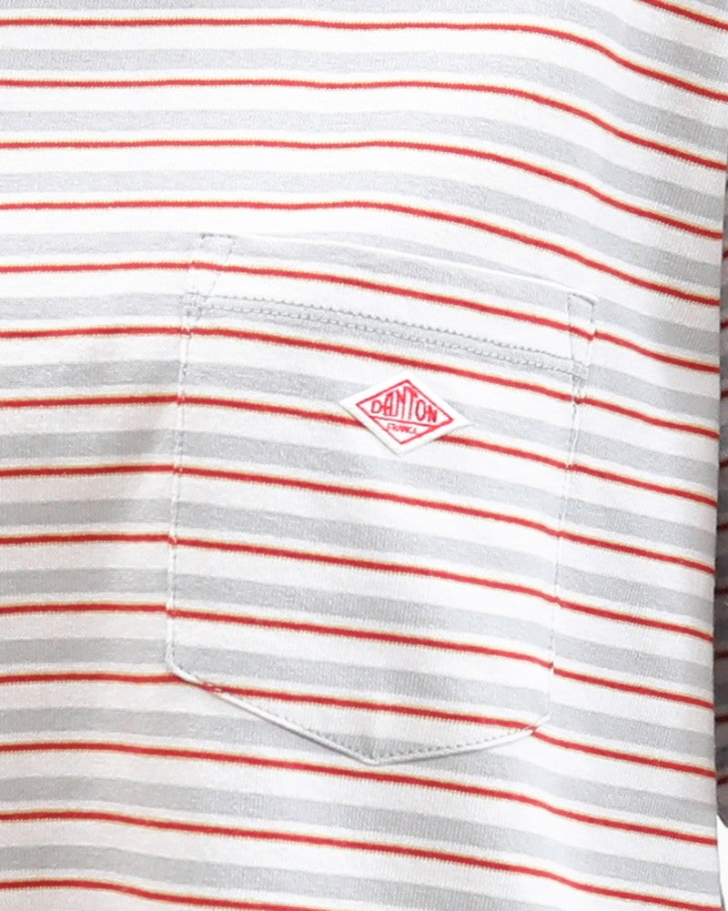 ［DANTON］ポケットTシャツ ストライプ