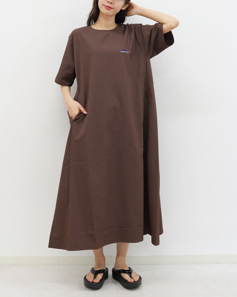 ［THOUSAND MILE］シアサッカーショートスリーブワンピース