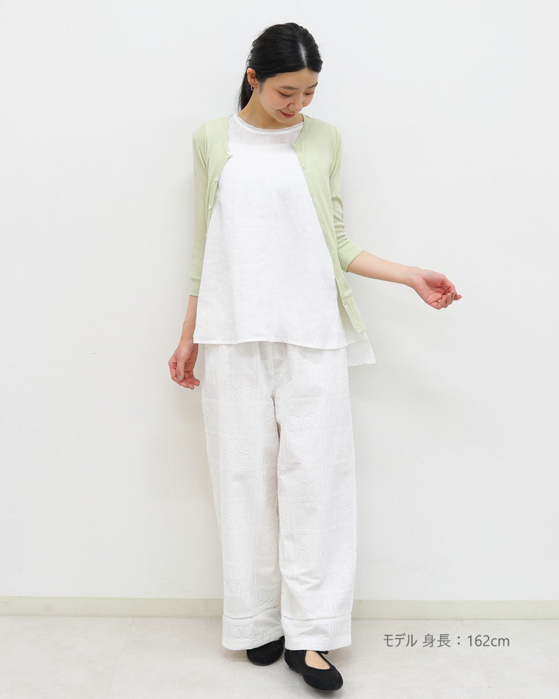 ［UNPLE］リネンノースリブラウス