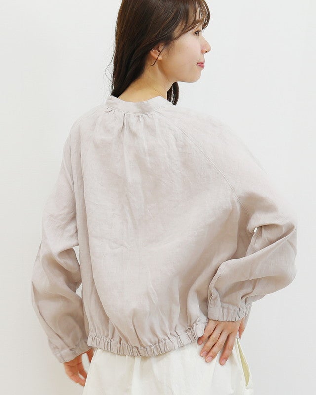 ［UNPLE］リネンジップブルゾン