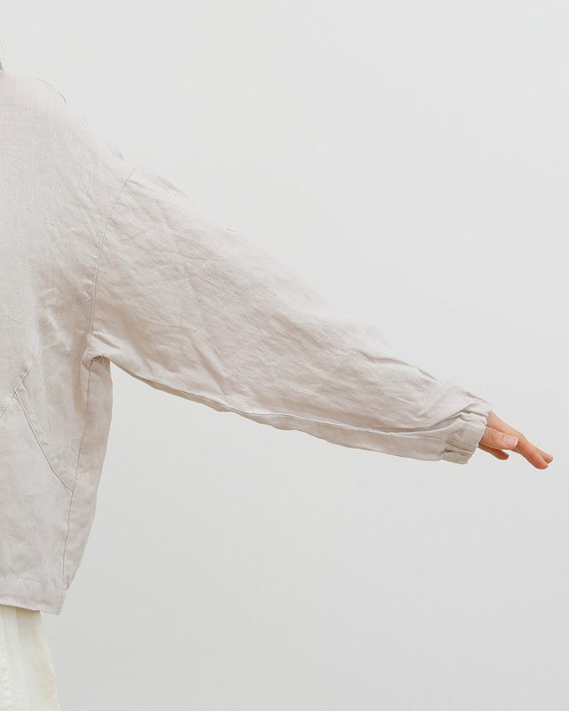 ［UNPLE］リネンジップブルゾン
