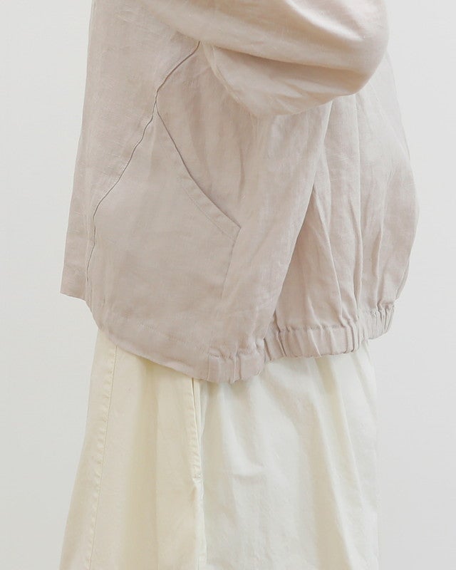 ［UNPLE］リネンジップブルゾン