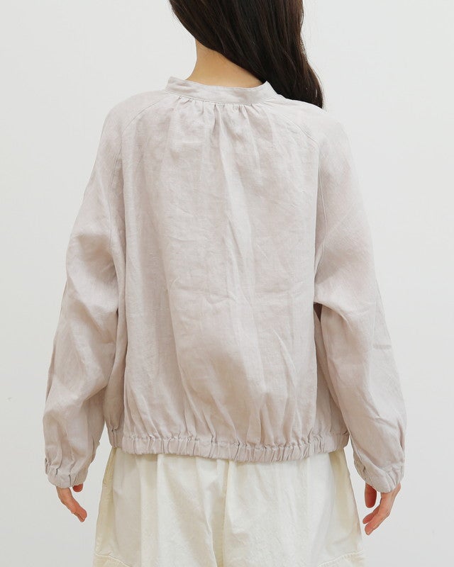 ［UNPLE］リネンジップブルゾン