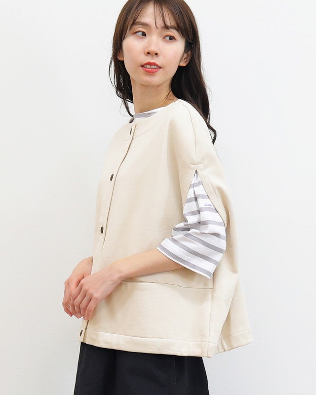 ［UNPLE］裏毛ドロストヘムベスト