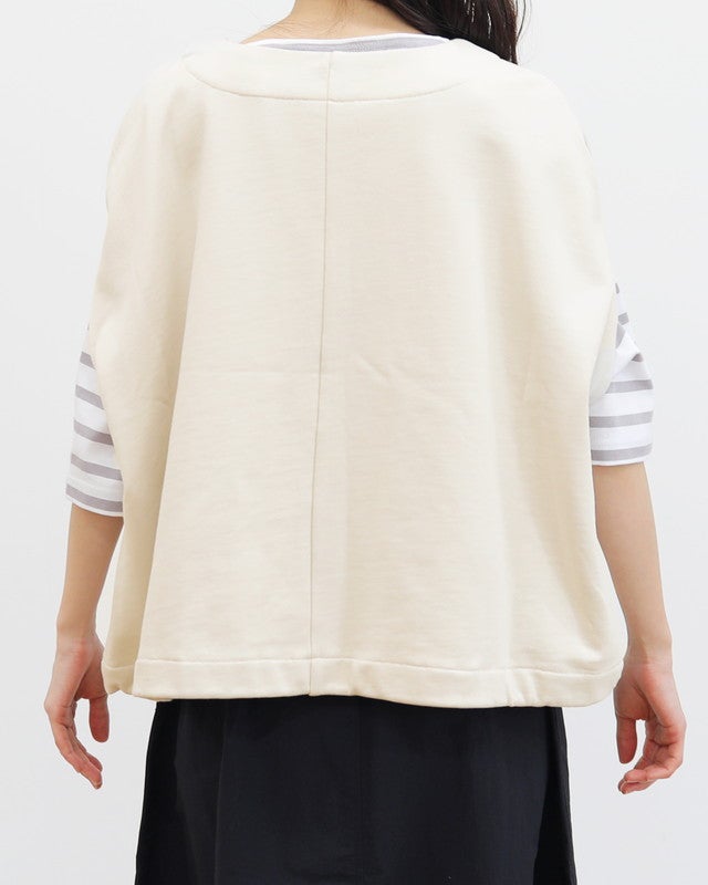 ［UNPLE］裏毛ドロストヘムベスト