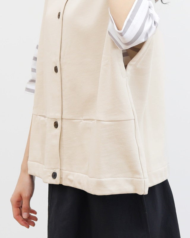 ［UNPLE］裏毛ドロストヘムベスト