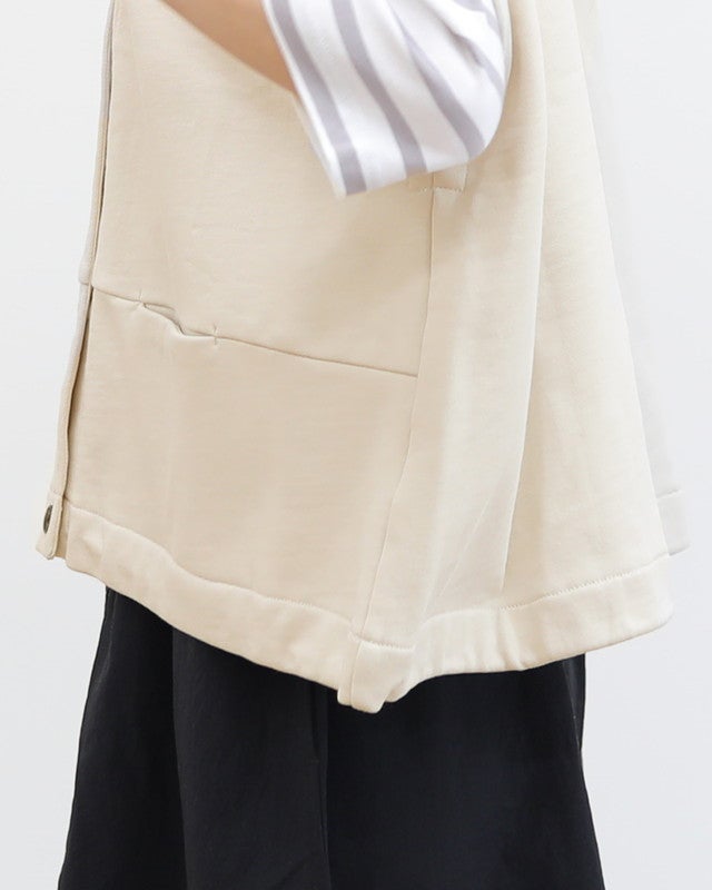 ［UNPLE］裏毛ドロストヘムベスト