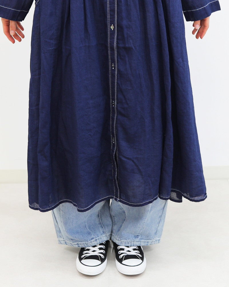 ［UNPLE］インディゴビエラボックスワンピース