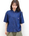 ［DANTON］貝釦デニム半袖シャツ