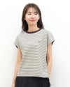 ［GYMPHLEX］マルチストライプフレンチスリーブ