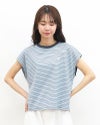 ［GYMPHLEX］マルチストライプフレンチスリーブ