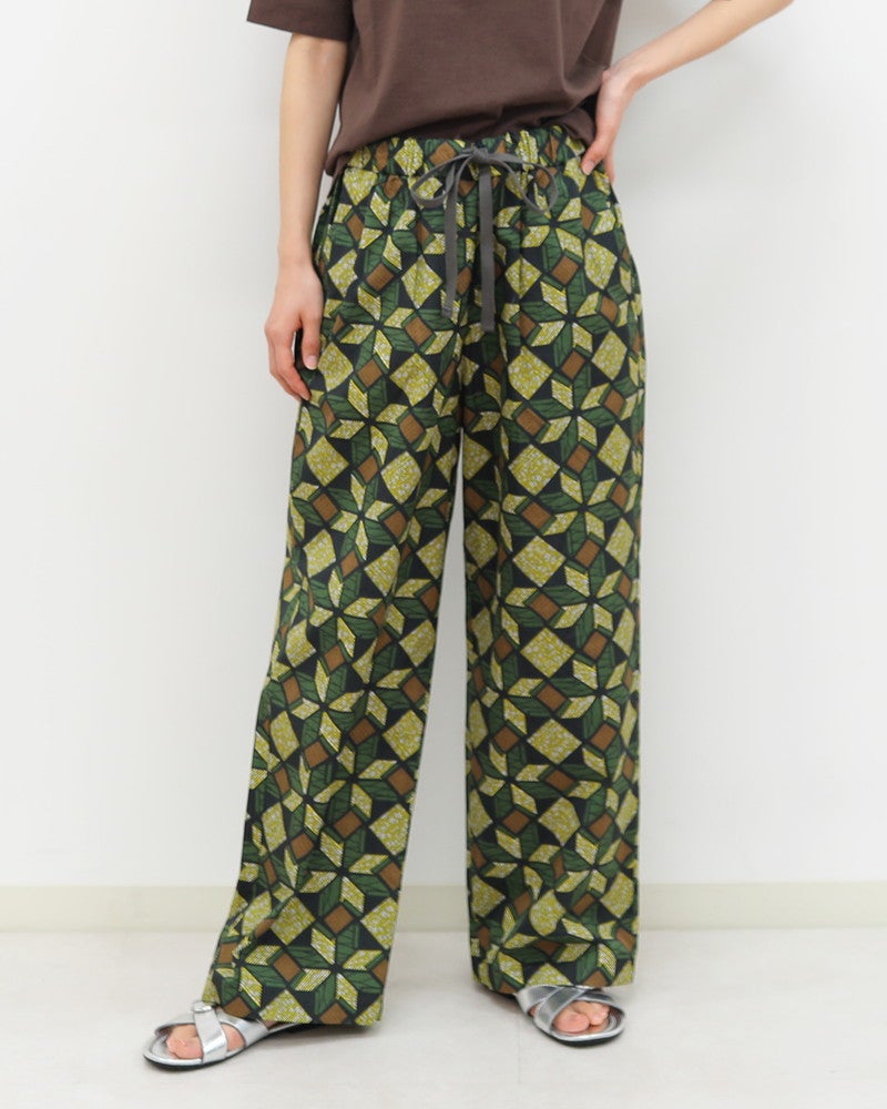 ［LE GLAZIK］コットン柄プリントパンツ