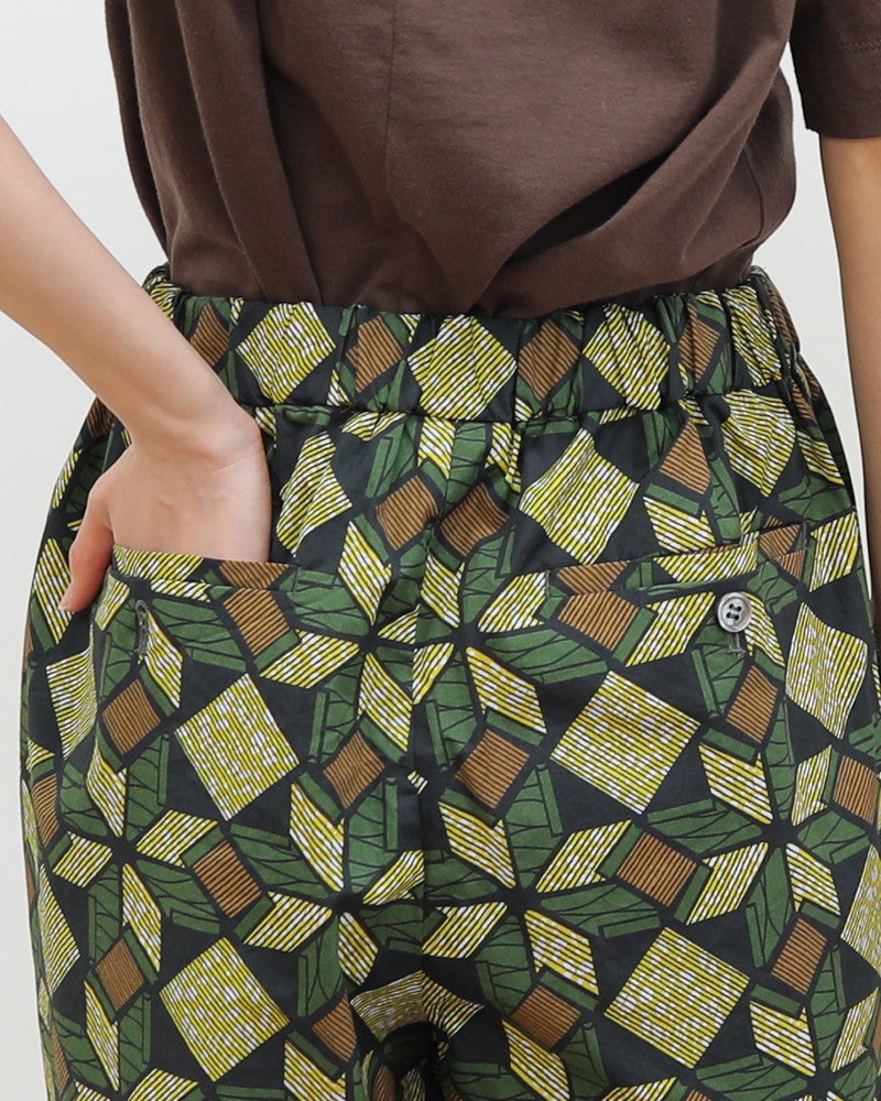 ［LE GLAZIK］コットン柄プリントパンツ