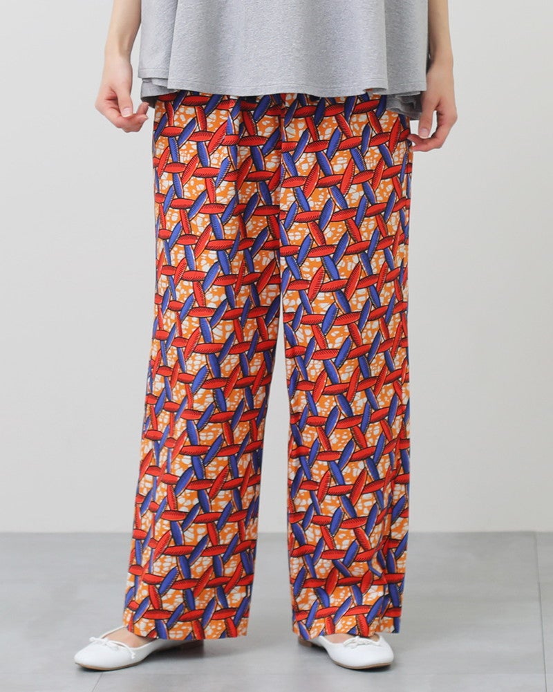 ［LE GLAZIK］コットン柄プリントパンツ