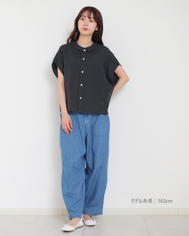 ［ORCIVAL］リネンフレンチスリーブシャツ