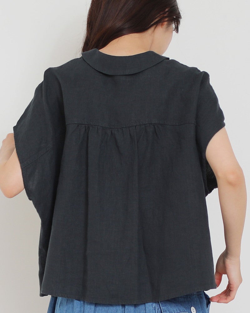 ［ORCIVAL］リネンフレンチスリーブシャツ