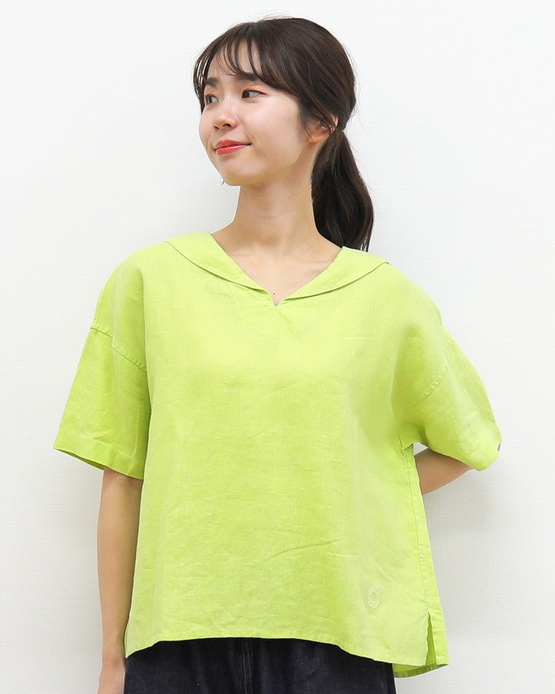 ［ORCIVAL］リネンセーラーブラウス