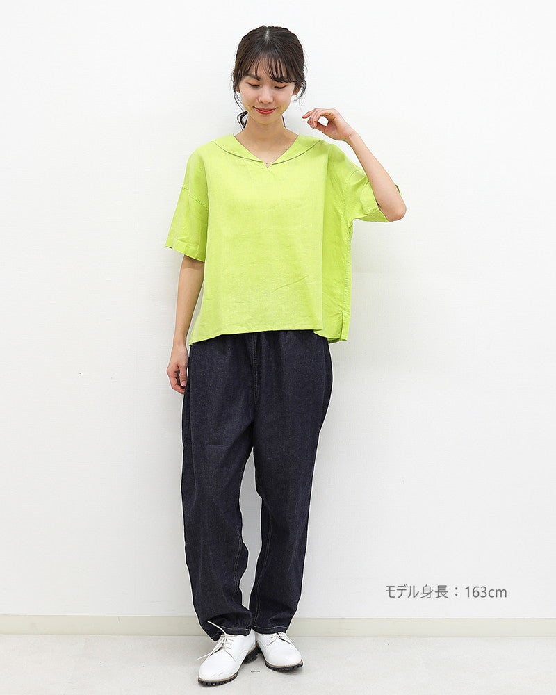 ［ORCIVAL］リネンセーラーブラウス