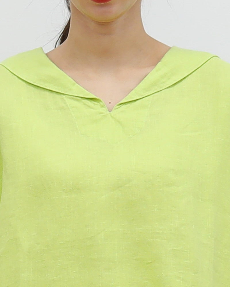 ［ORCIVAL］リネンセーラーブラウス