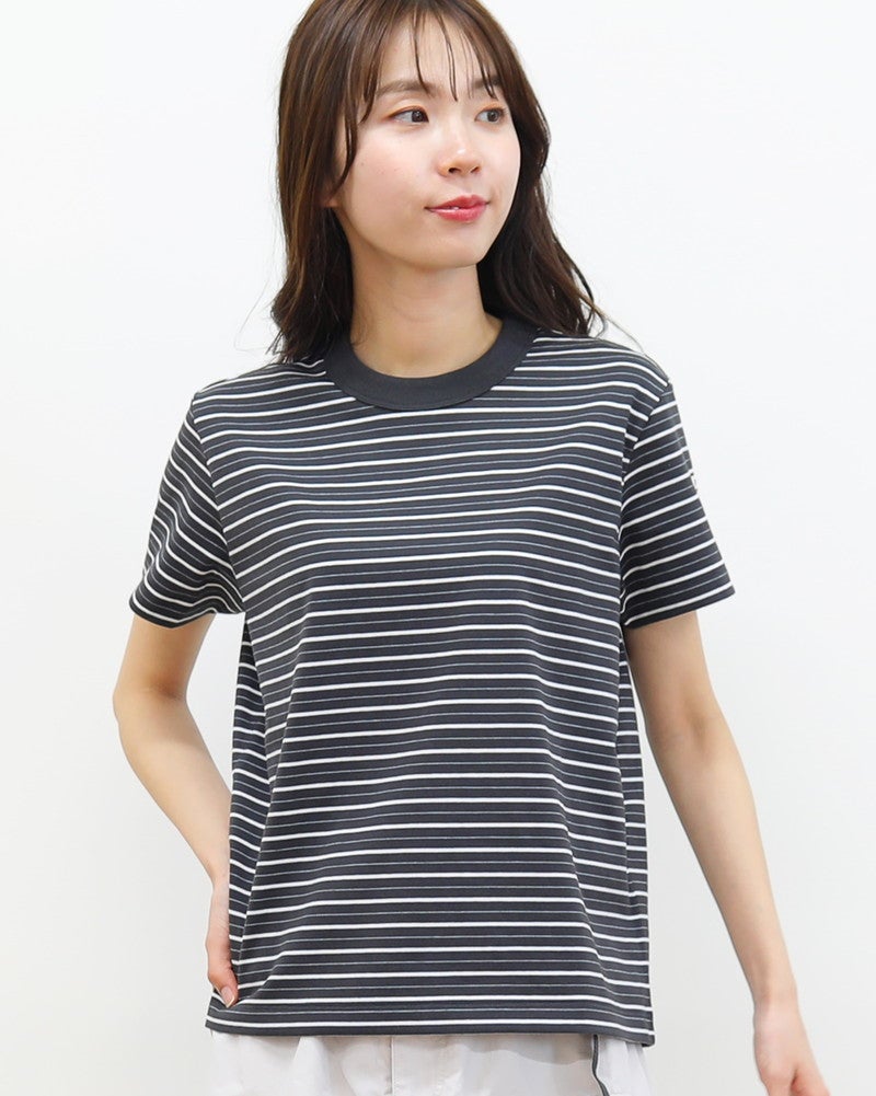 ボーダーカットソーぱ様 ORCIVAL］ストレッチボーダーコンパクトTシャツ／オーシバル ｜オン