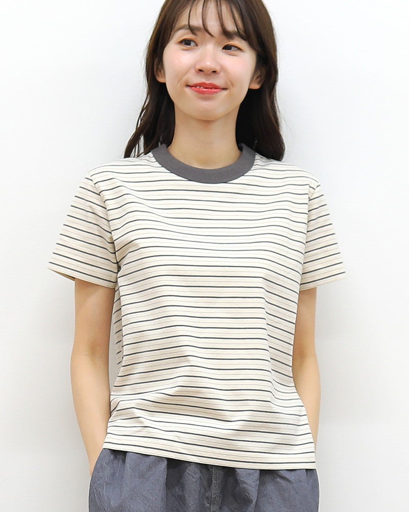 ［ORCIVAL］ストレッチボーダーコンパクトTシャツ