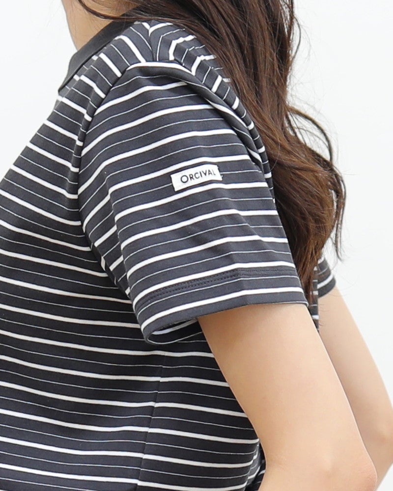 ORCIVAL］ストレッチボーダーコンパクトTシャツ／オーシバル ｜オン
