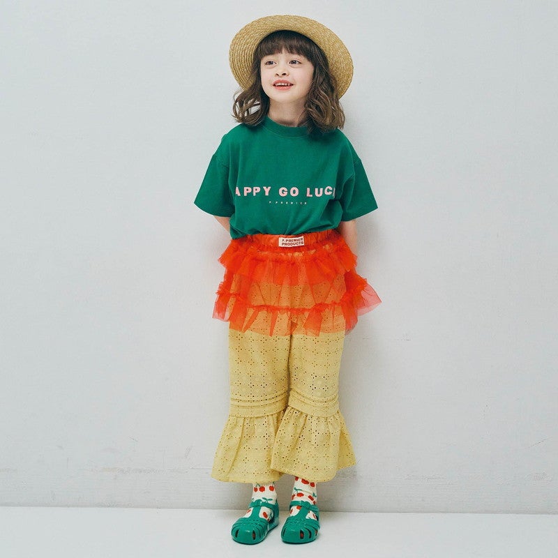p.premier］アイレットレースフリルパンツ キッズ〈90-120cm〉／ピー