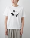 ［grin］オーガニックエーゲ海シャム猫プリントTシャツ