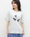 ［grin］オーガニックエーゲ海シャム猫プリントTシャツ
