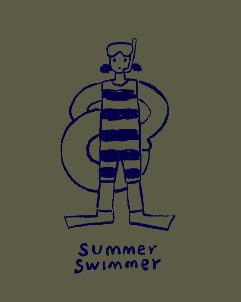 ［grin］オーガニックエーゲ海サマースイマープリントTシャツ