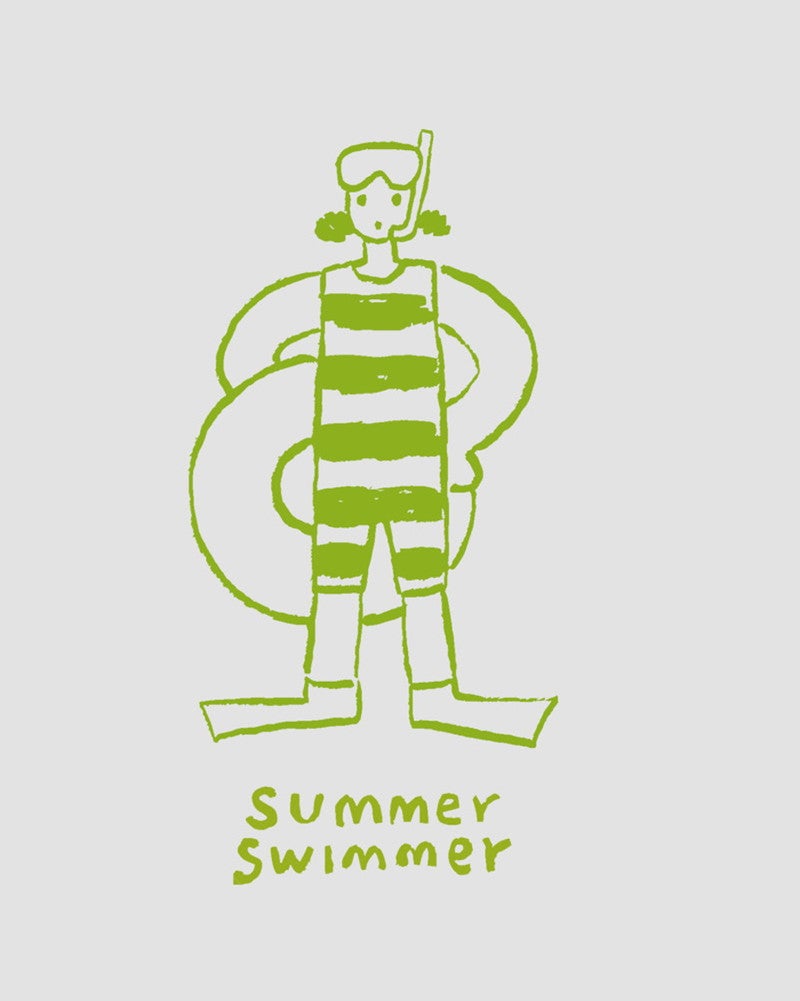 ［grin］オーガニックエーゲ海サマースイマープリントTシャツ