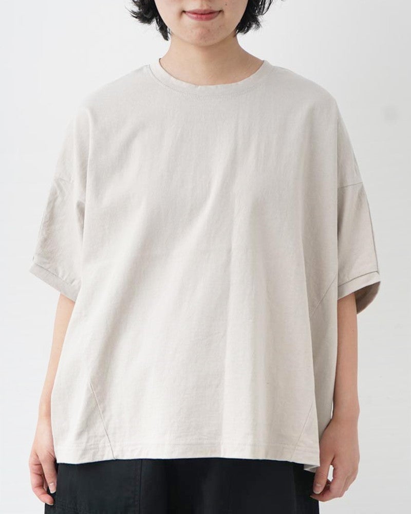W1LD ノルアドレナリン NATURAL LAUNDRY］L度詰ワイドドルマンTシャツ／ナチュラルランドリー