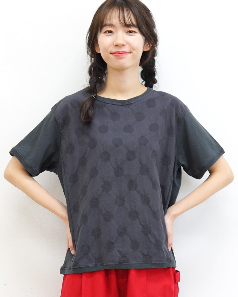 ［NATURAL LAUNDRY］ドビードット半袖Tシャツ